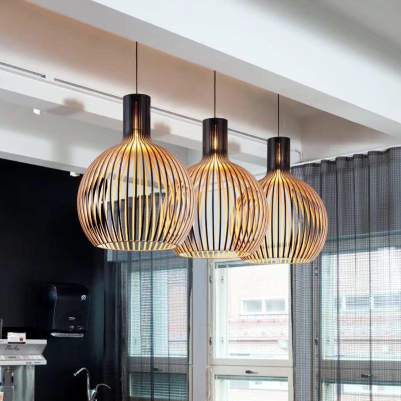 Hängelampe Organisches Holzdesign
