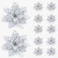Glitzer-Weihnachtsblumen Set Baumschmuck