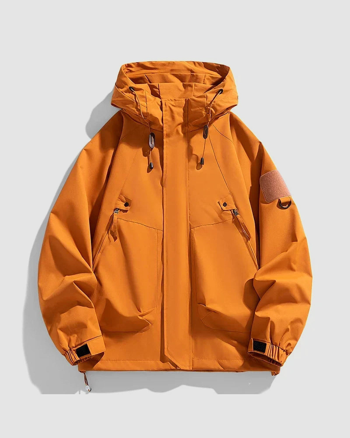 Herren Windjacke wasserdicht mit Kapuze in Orange
