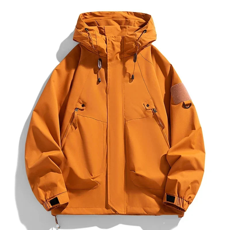 Herren Wasserdichte Kapuzen-Windjacke