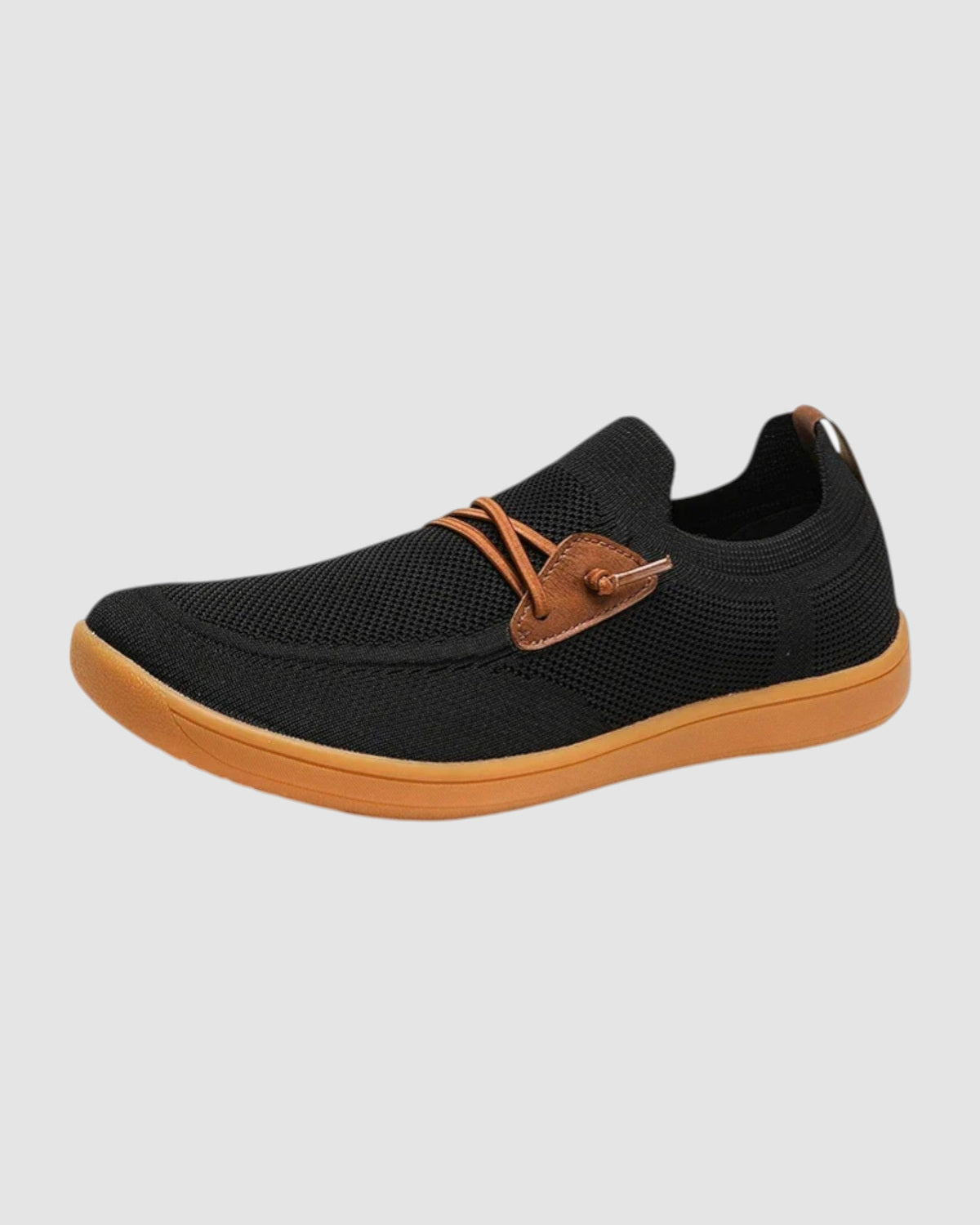 Herren Schuhe mit breiter Spitze, komfortabel in Schwarz