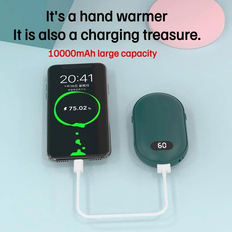 2-in-1 Wiederaufladbare Handwärmer-Powerbank – USB-Taschenwärmer
