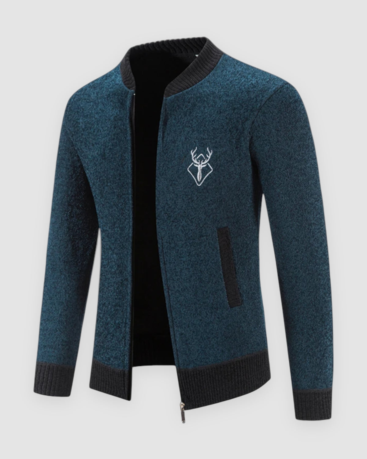 Herren Strickjacke mit Zip aus 100% Merinowolle, Bild 6
