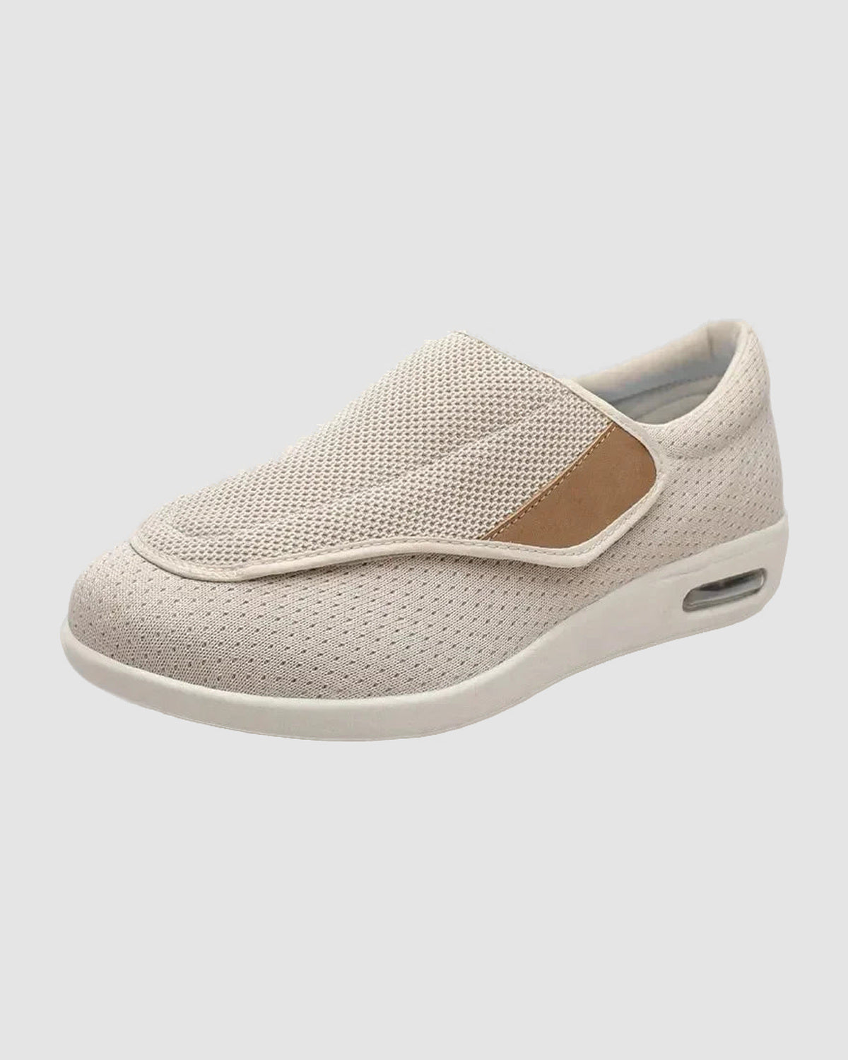 Herren Sneaker ohne Schnürung mit Mesh in Khaki