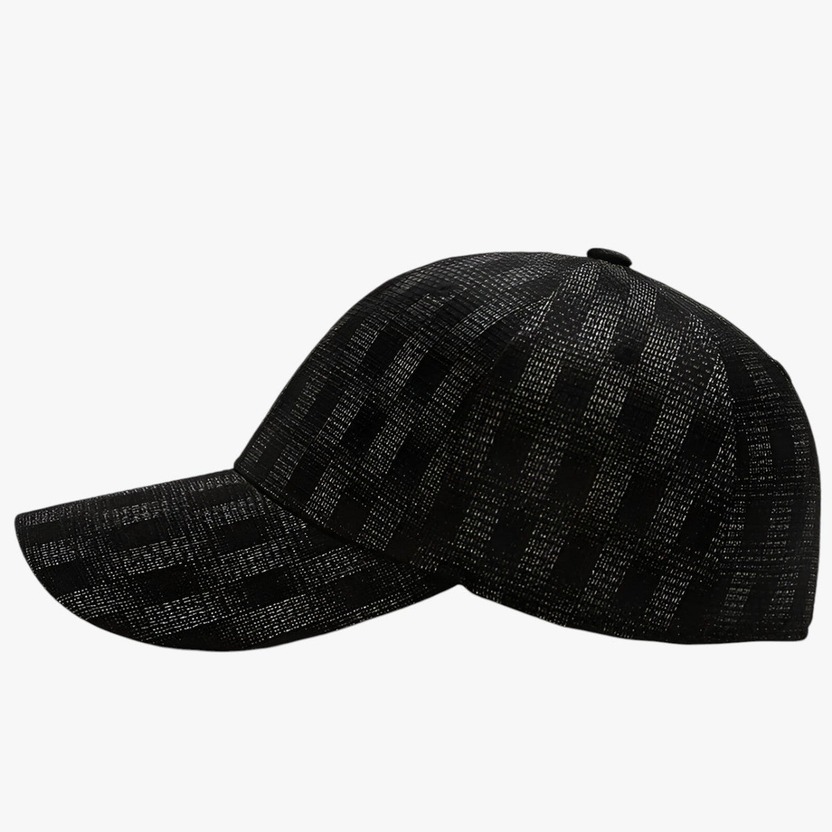 Maverick | Mønstret sports hat med elastik - Sort 56-59cm - Baseball Cap