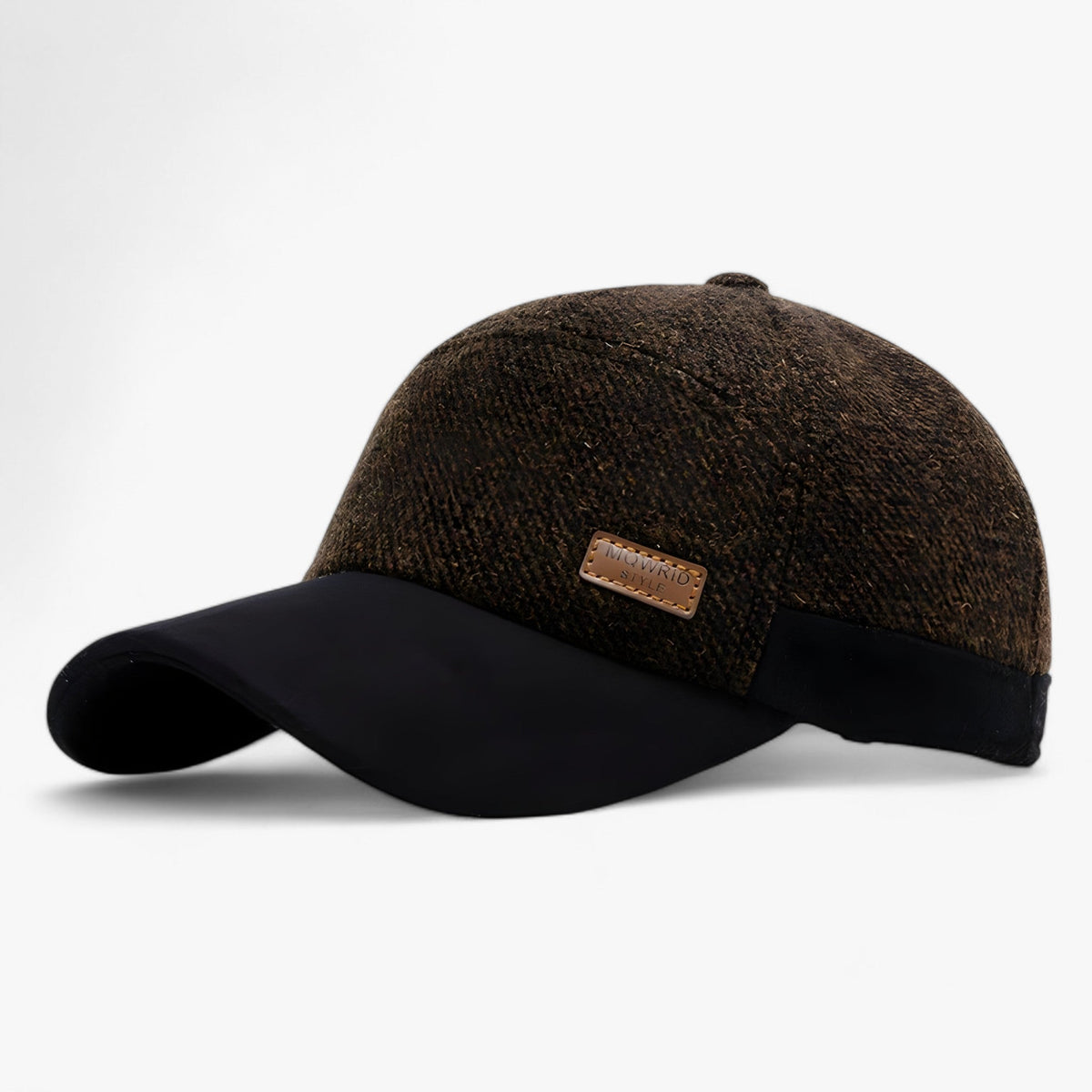 Baseball Cap : Vintage Baseballpet - Stijlvolle Warmte en Oorbescherming - Blauw in Bruin 56-61cm