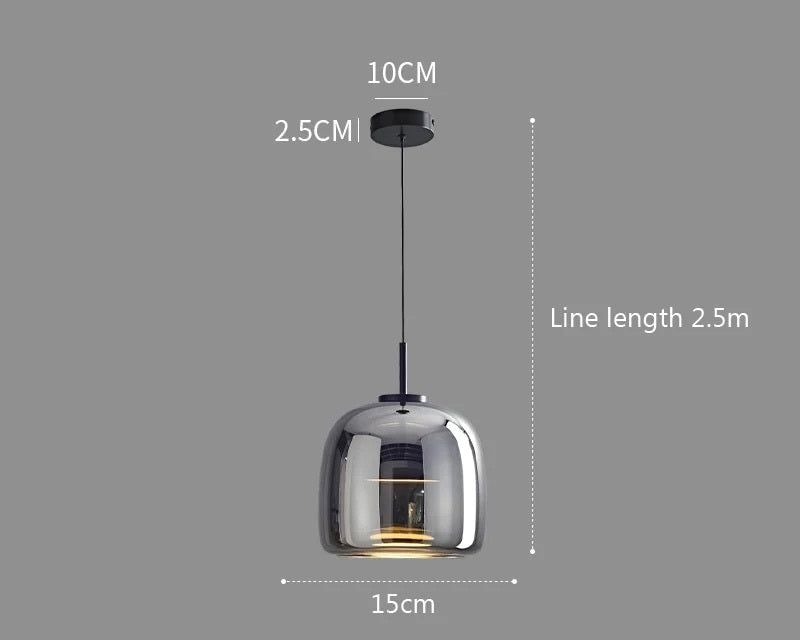 Luxus Glas & Metall Pendelleuchte – Elegante Hängeleuchte