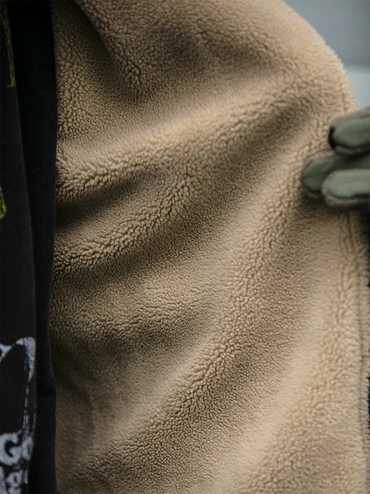 Herren Vintage Polar-Fleecejacke im Streetwear-Stil