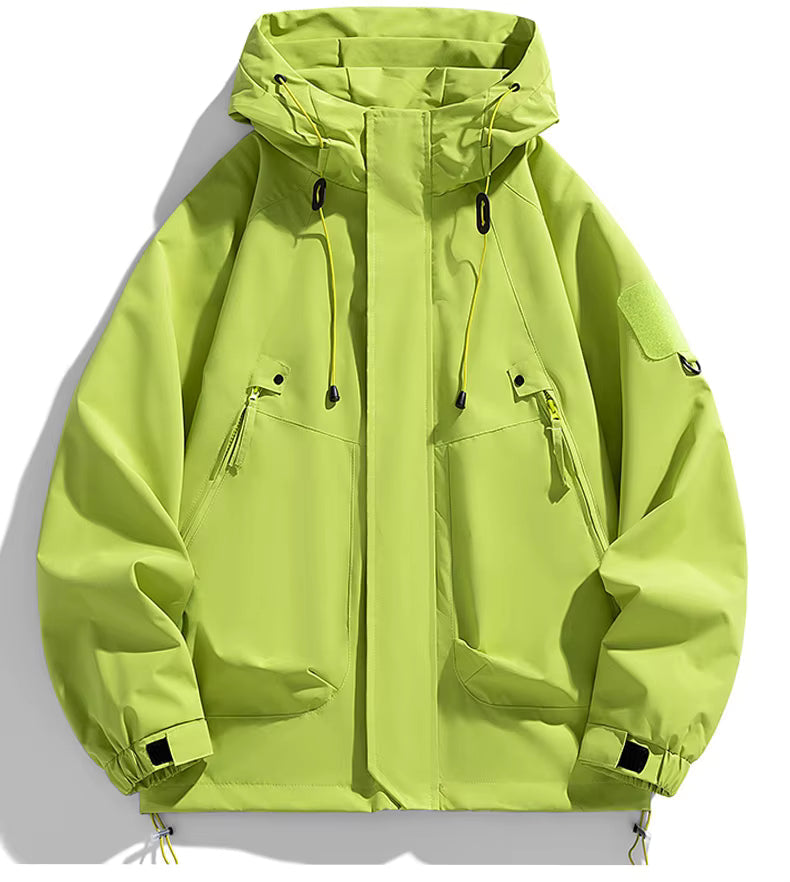 Herren Wasserdichte Kapuzen-Windjacke