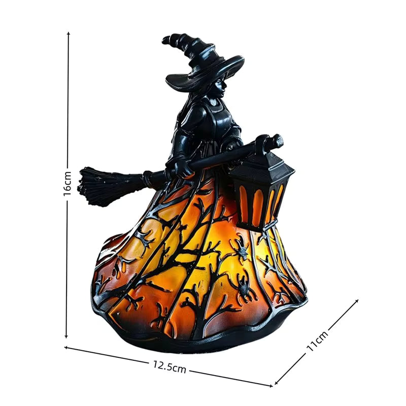 Gothic Vintage Hexenlaterne - Flammenloses LED-Design 30cm