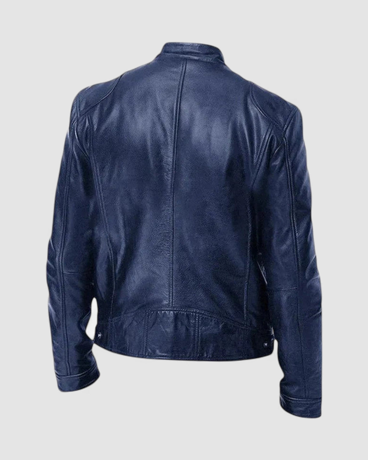 Herren Lederjacke kurz mit Stehkragen – Ansicht 3