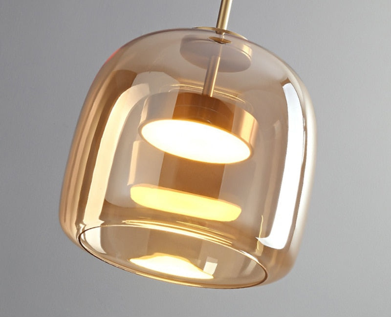 Luxus Glas & Metall Pendelleuchte – Elegante Hängeleuchte