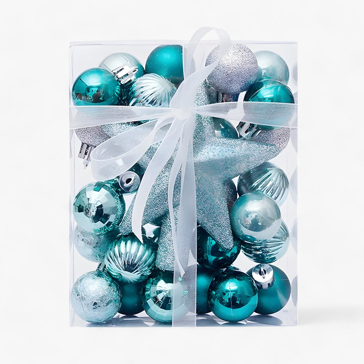 Weihnachtskugeln Set 30 Stück mit Stern