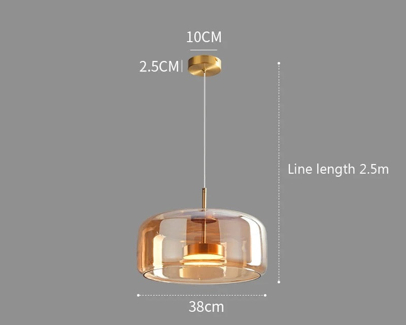Luxus Glas & Metall Pendelleuchte – Elegante Hängeleuchte