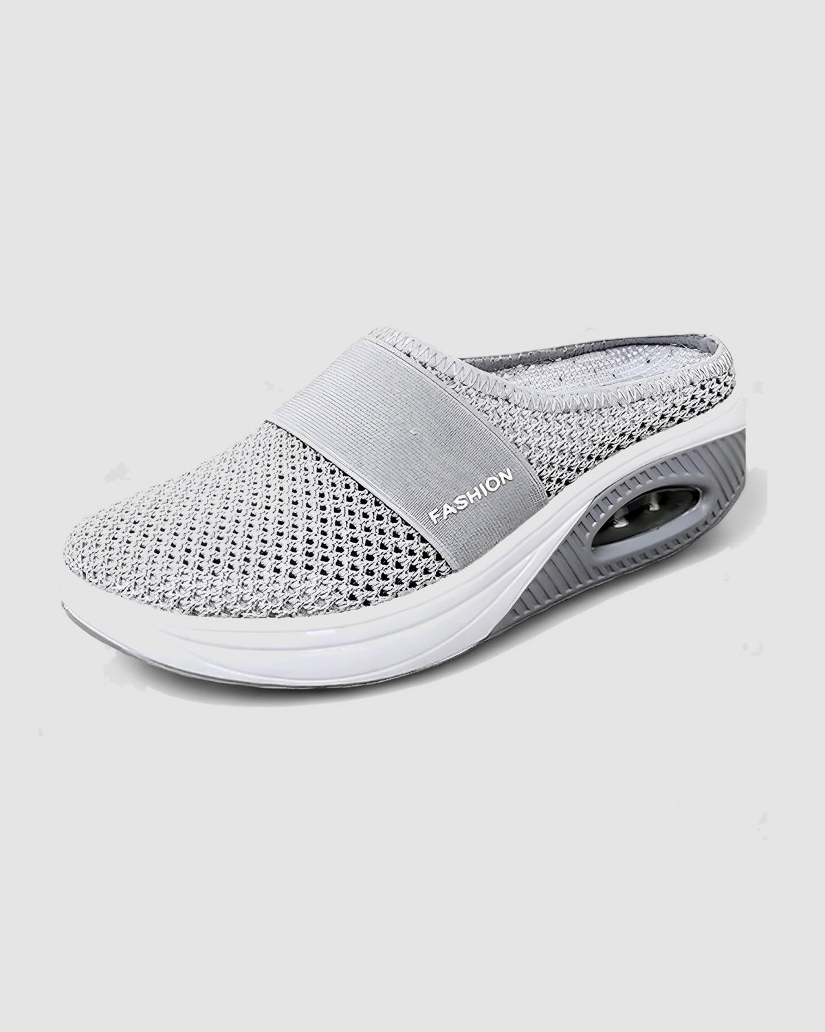Herren Clogs aus Netzgewebe, Slip-On in Hellgrau
