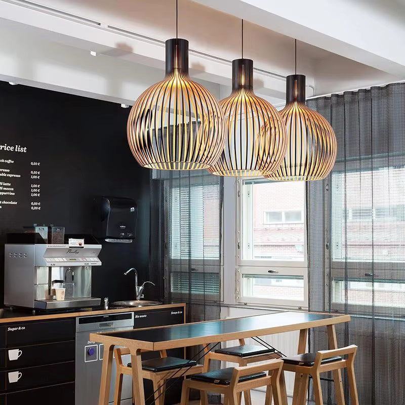 Hängelampe Organisches Holzdesign