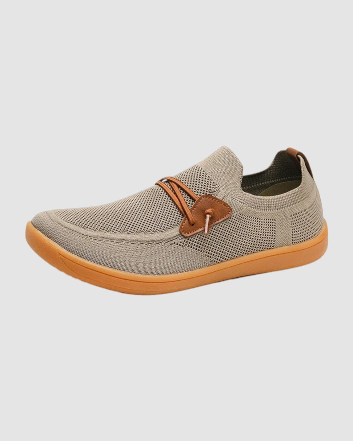 Herren Schuhe mit breiter Spitze, komfortabel in Beige