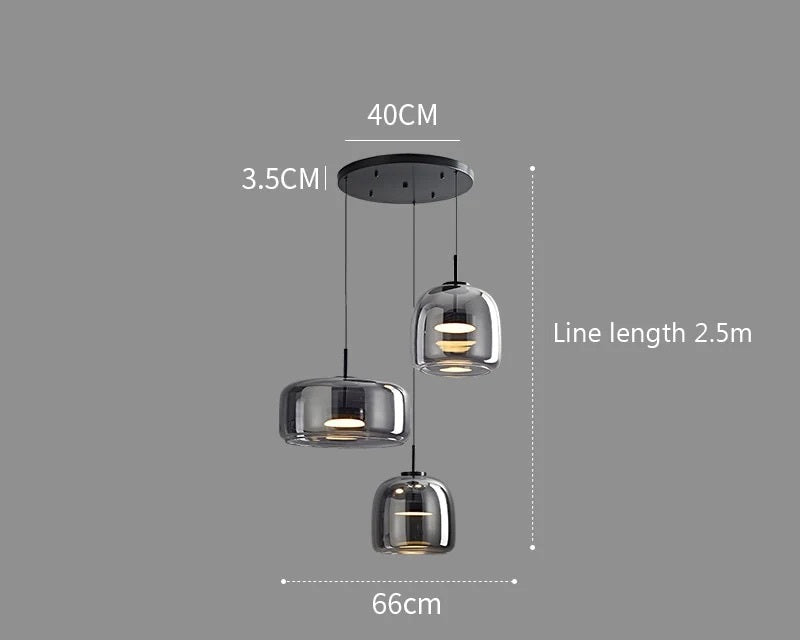 Luxus Glas & Metall Pendelleuchte – Elegante Hängeleuchte