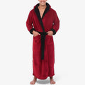 Bademantel Fleece mit V-Ausschnitt