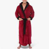 Bademantel Fleece mit V-Ausschnitt