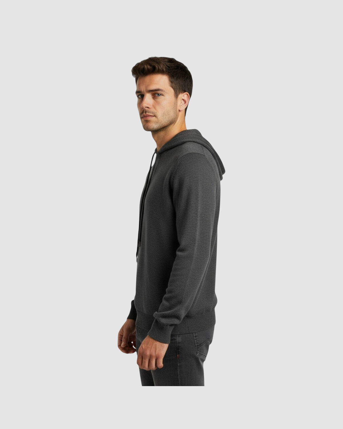 Herren Hoodie aus Merinowolle mit Kapuze, Bild 5