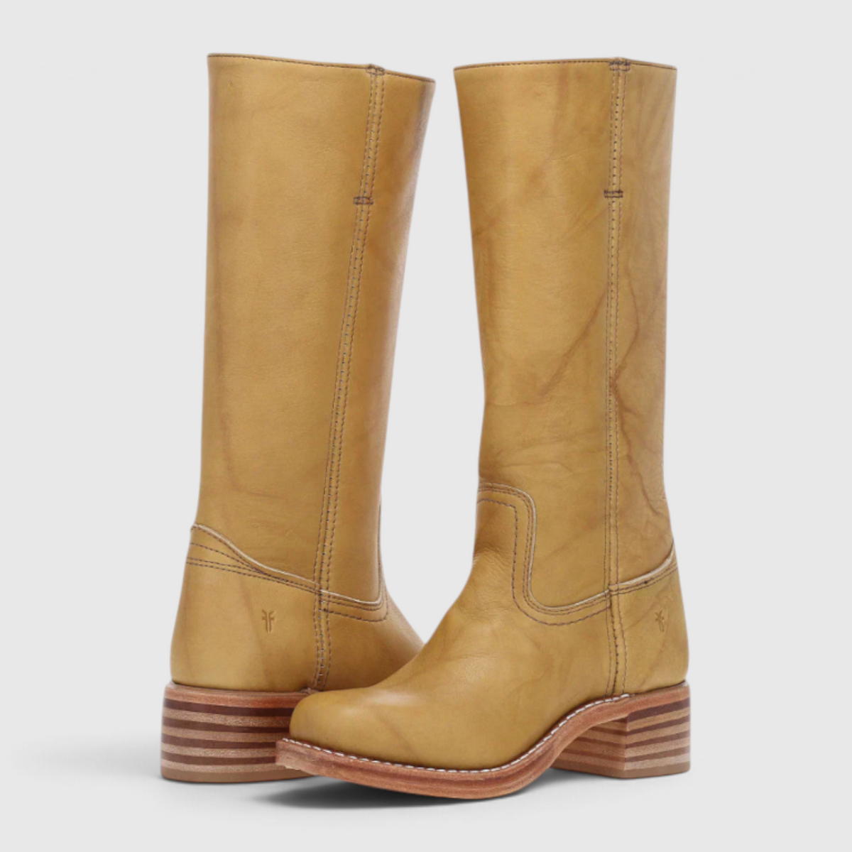 Women's Knee-High Leather Boots with Heel