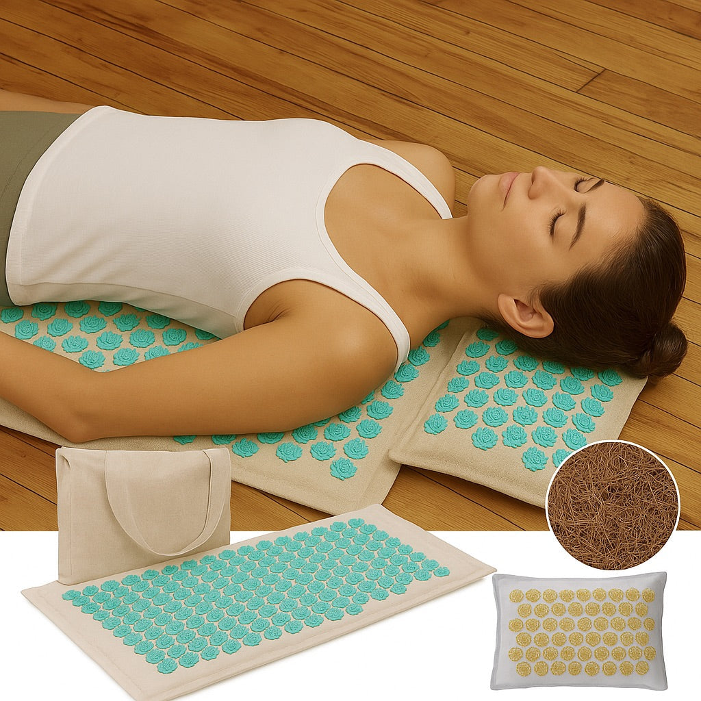 Akupressurmatte & Kissen Set - 5500 Druckpunkte