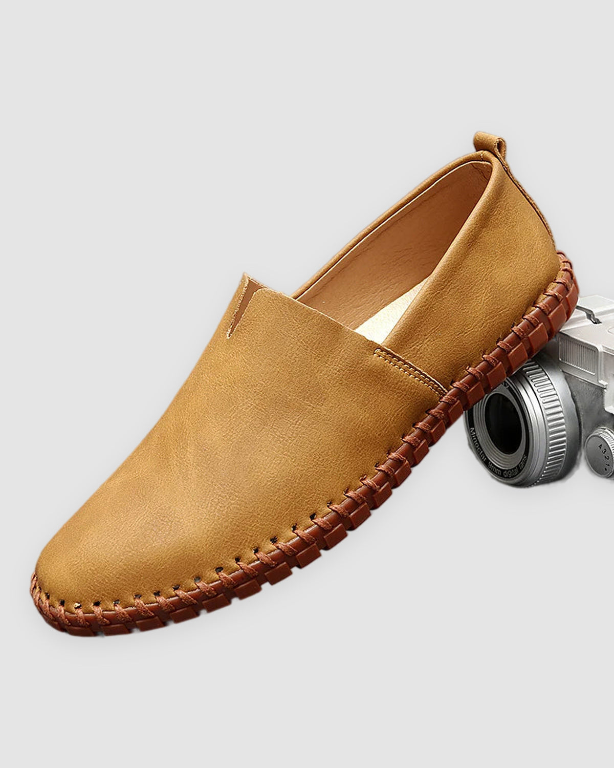 Herren Mokassins elegant für Business und Alltag in Khaki