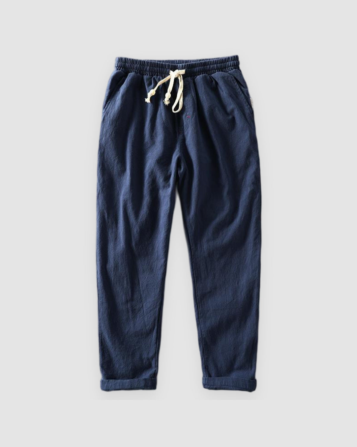 Herren Leinenhose mit lockerer Passform in Marineblau
