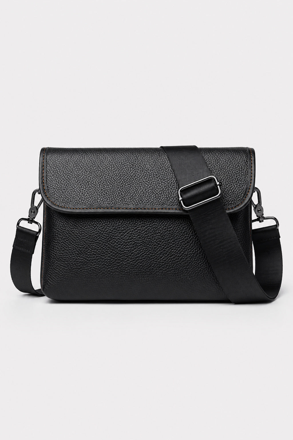 Herren Messenger- und Handgelenktasche – Schwarz