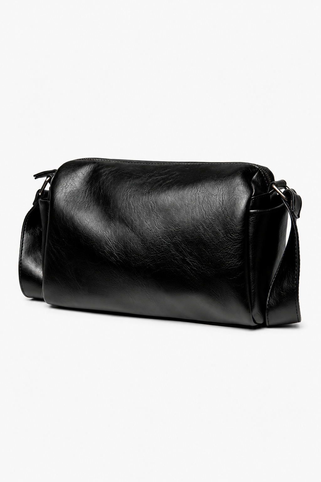 Rechteckige Herren Crossbody-Umhängetasche – Schwarz