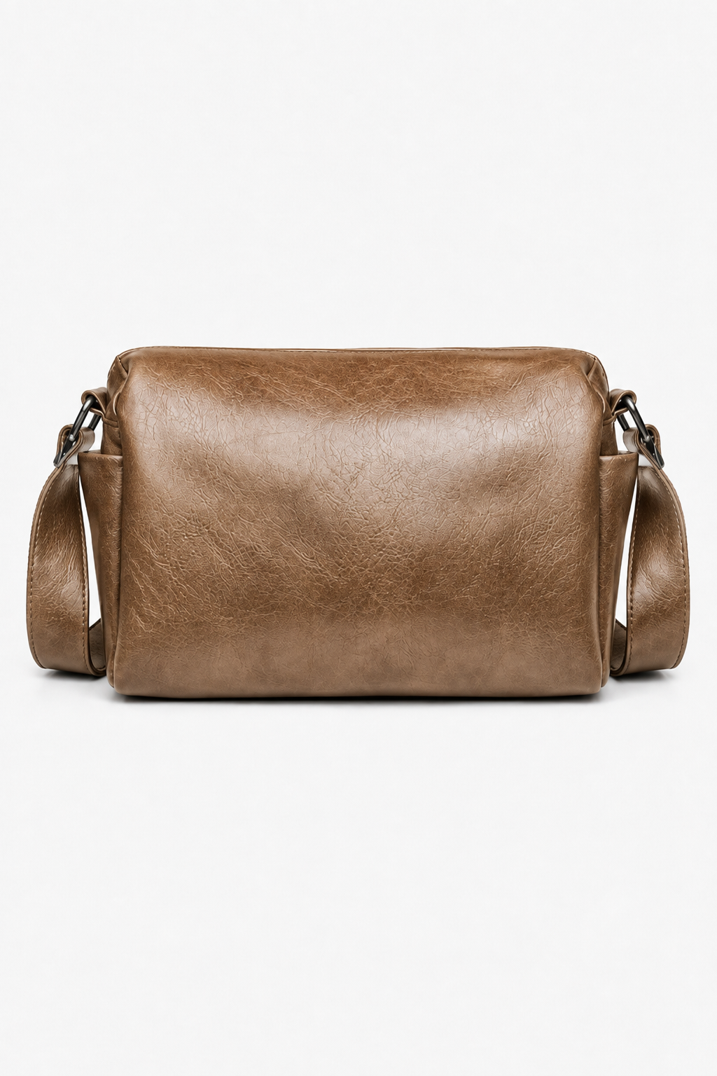 Rechteckige Herren Crossbody-Umhängetasche – Braun