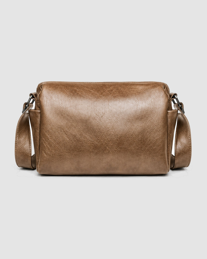 Rechthoekige crossbodytas voor heren – Bruin