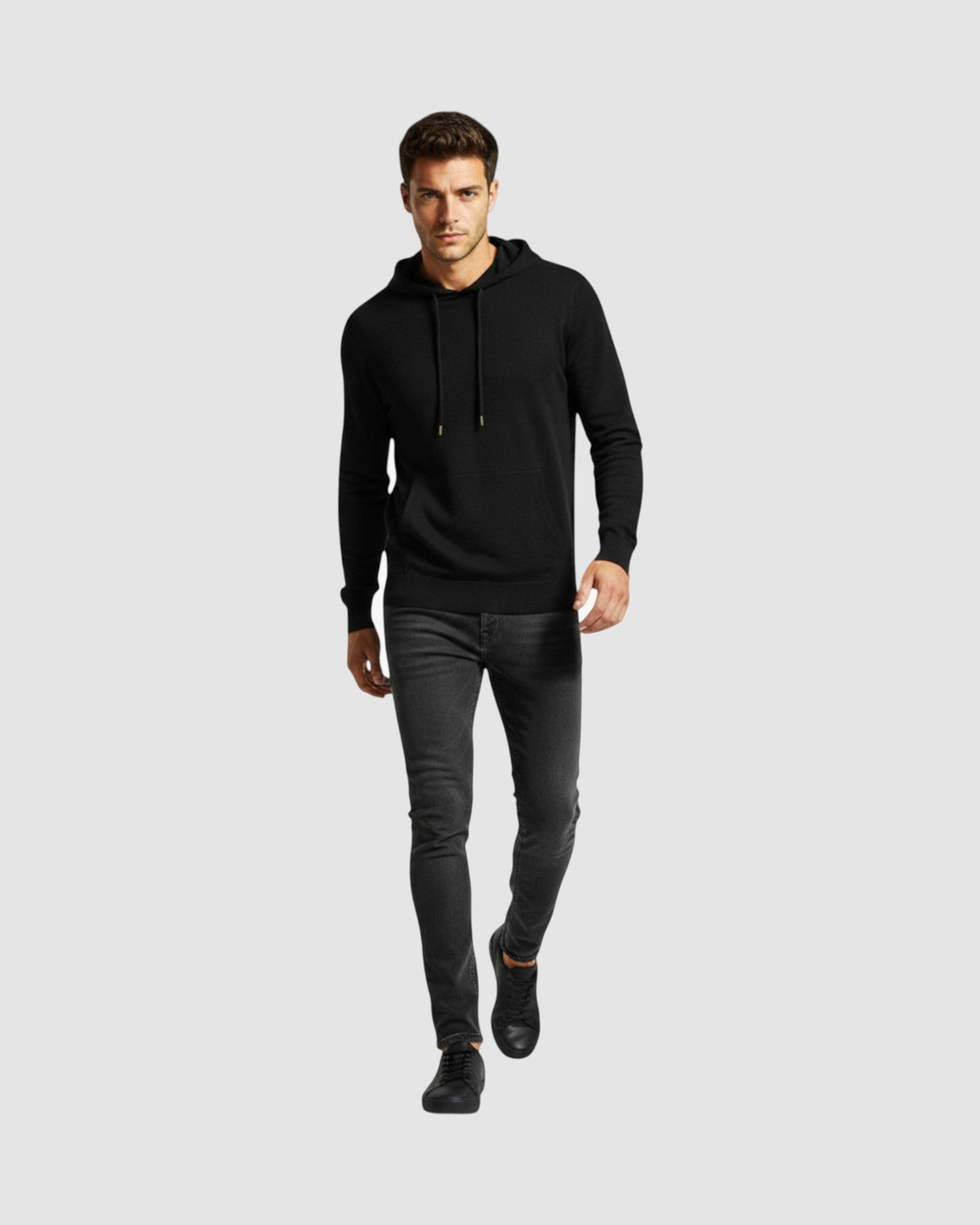 Herren Hoodie aus Merinowolle mit Kapuze, Bild 4