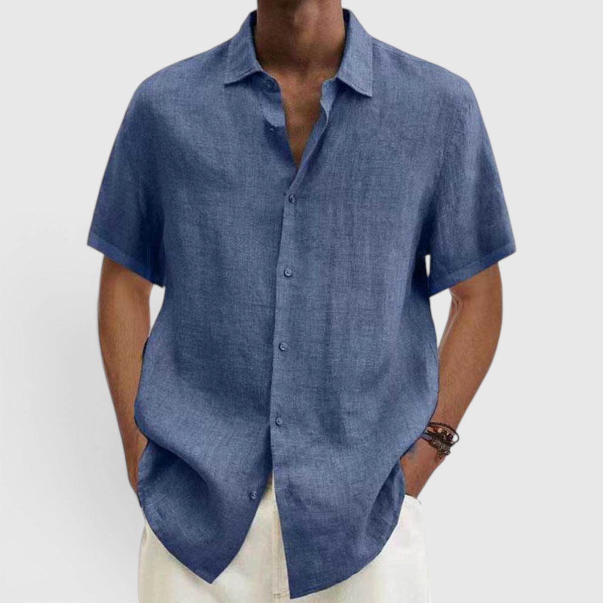 Men's Casual Short-Sleeve Shirt - Everyday Button-Up