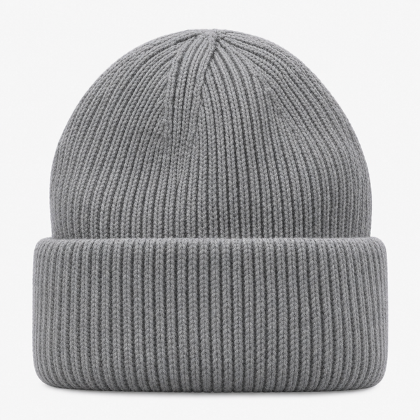 Wintermütze mit Geripptem Strickdesign und Umschlag