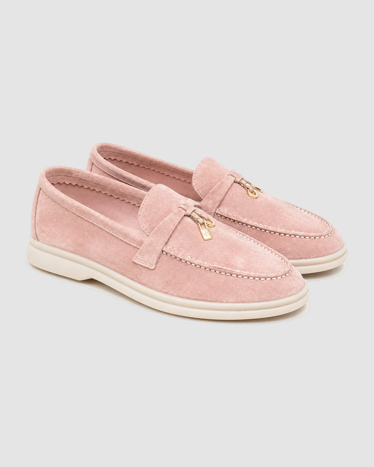 Herren Mokassins ohne Schnürung, Slip-On in Rosa