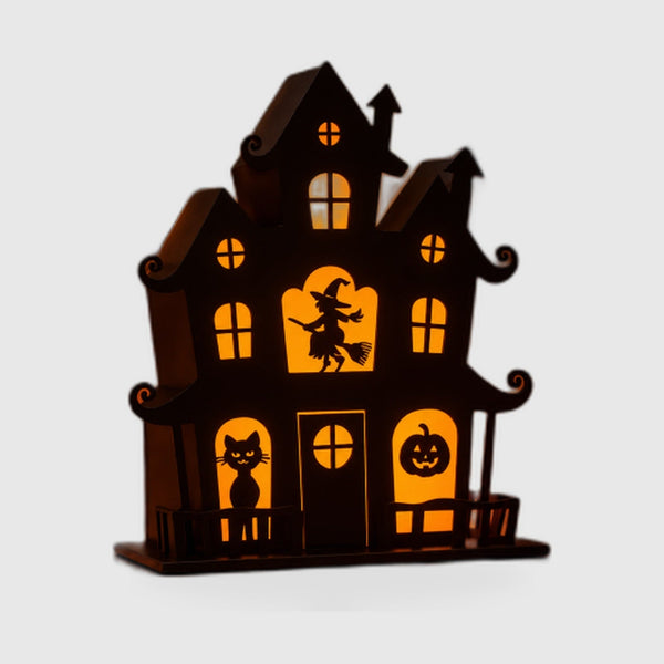 3D Halloween Geisterhaus LED-Deko