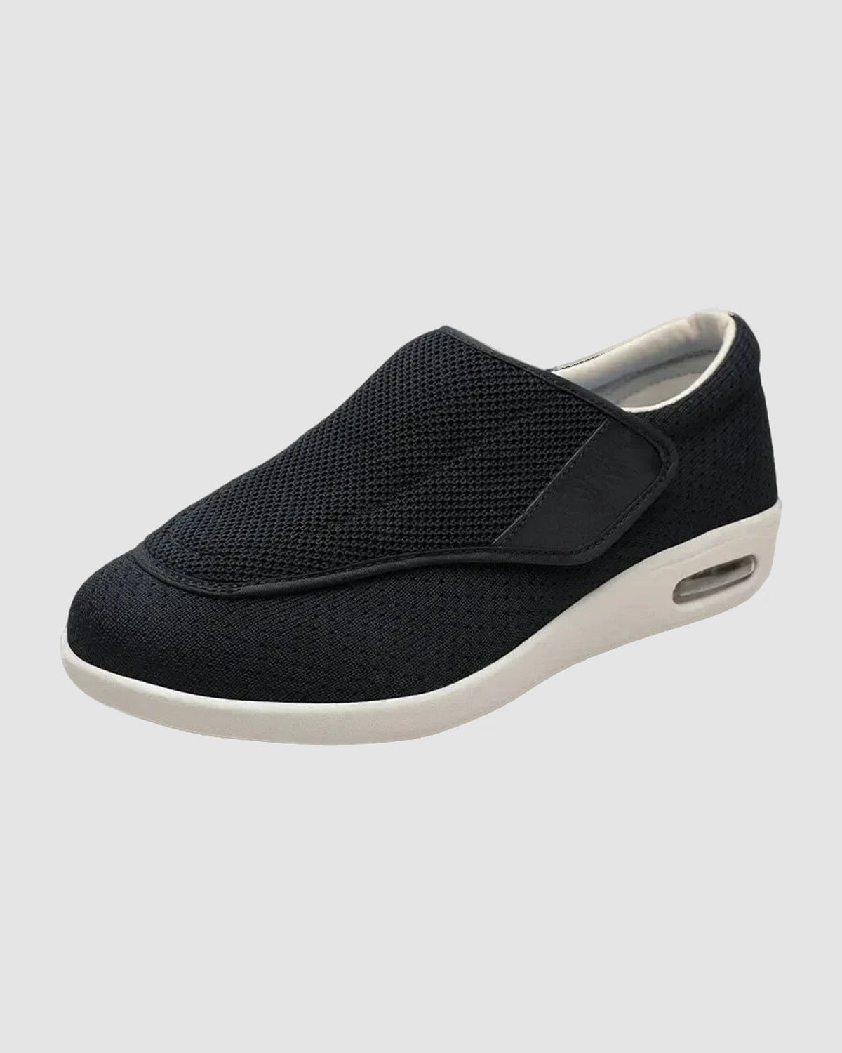 Herren Sneaker ohne Schnürung mit Mesh in Schwarz