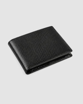 Herren Bifold-Geldbörse mit Kartenfächern und Sichtfach – Schwarz