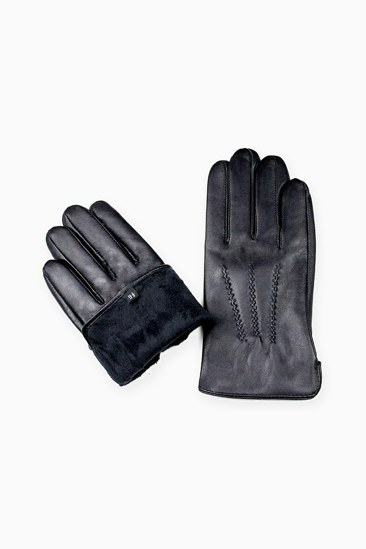 Herren Handschuhe in Schwarz mit weichem Bündchenabschluss