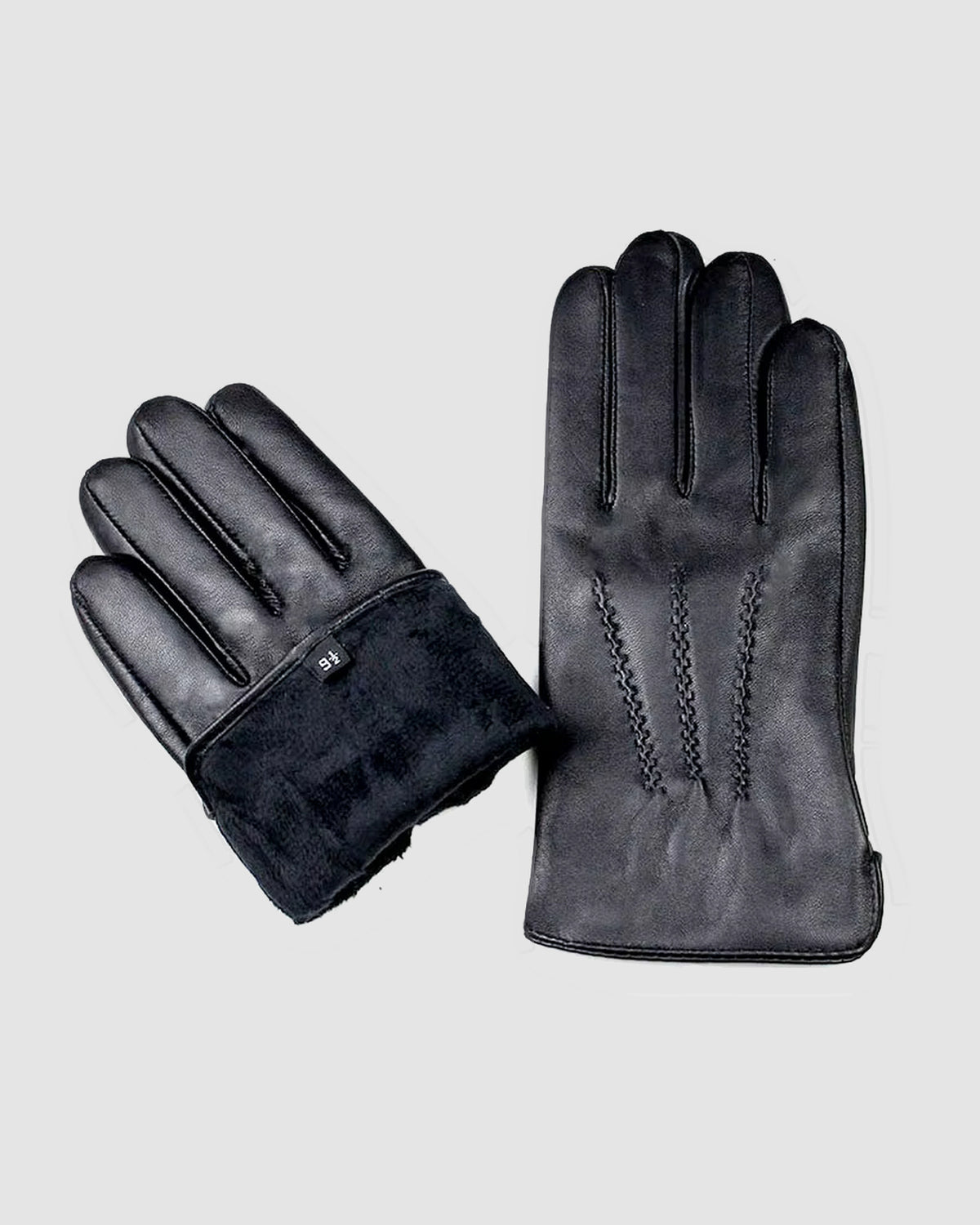 Herren Handschuhe mit weichem Bündchen – Schwarz