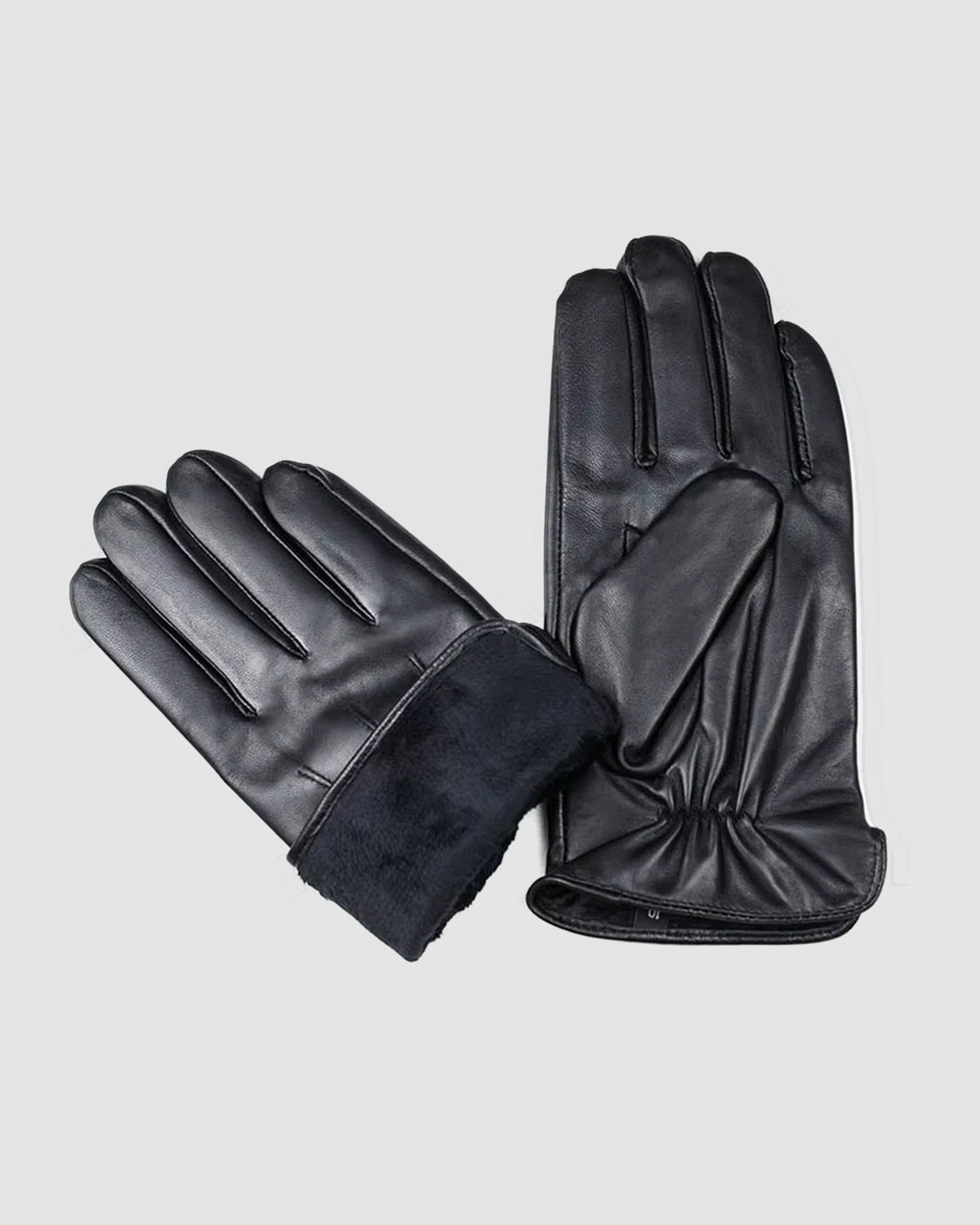 Herren Handschuhe mit weichem Bündchen – Schwarz, Bild 2