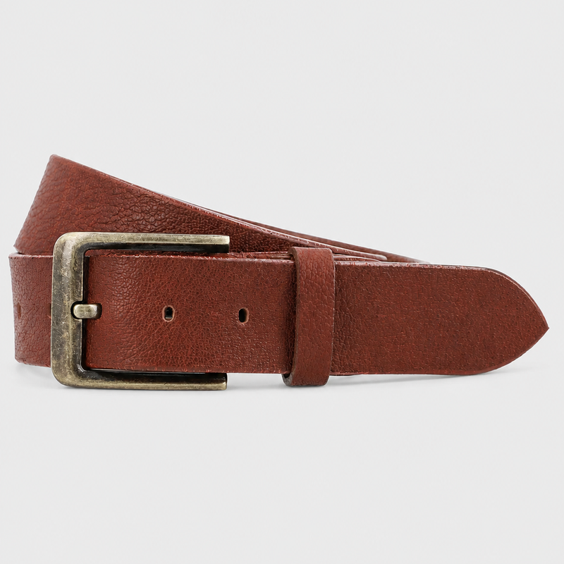 Unisex Ledergürtel dunkelbraun - Robust für jeden Stil