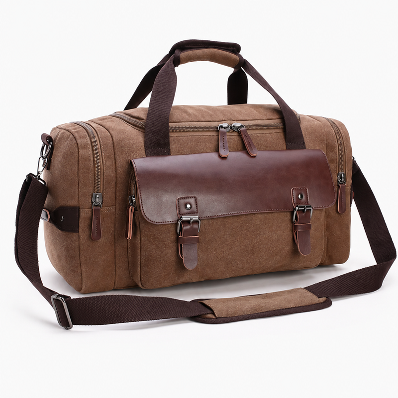 Herren Canvas-Reisetasche mit Schultergurt