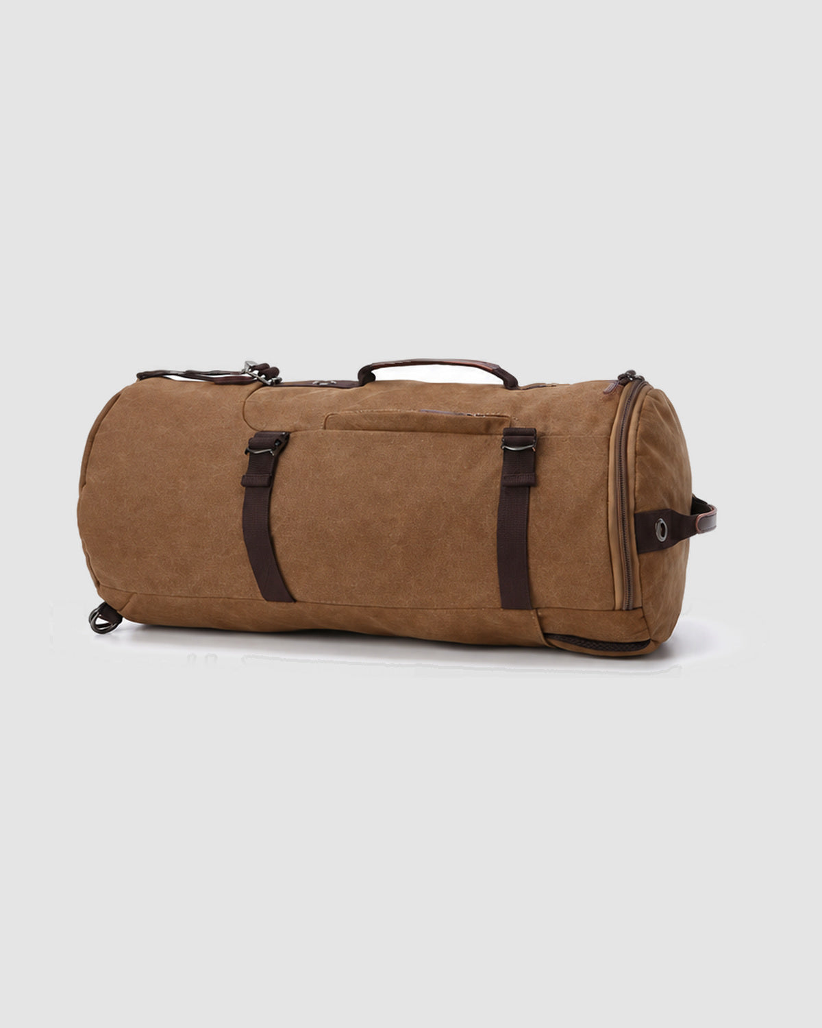 Herren Reisetasche aus Canvas, auch als Rucksack – Kaffeebraun, Bild 2