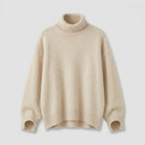 Women's Cashmere Sweater with Turtleneck Collar