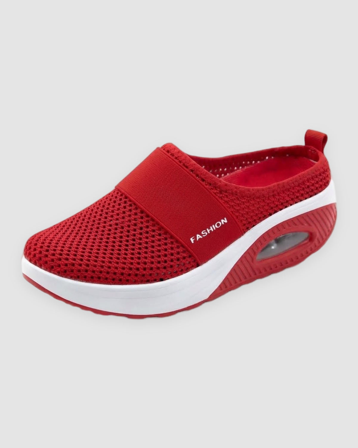 Herren Clogs aus Netzgewebe, Slip-On in Rot