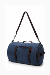 Convertible Canvas-Reisetasche und Rucksack – Blau