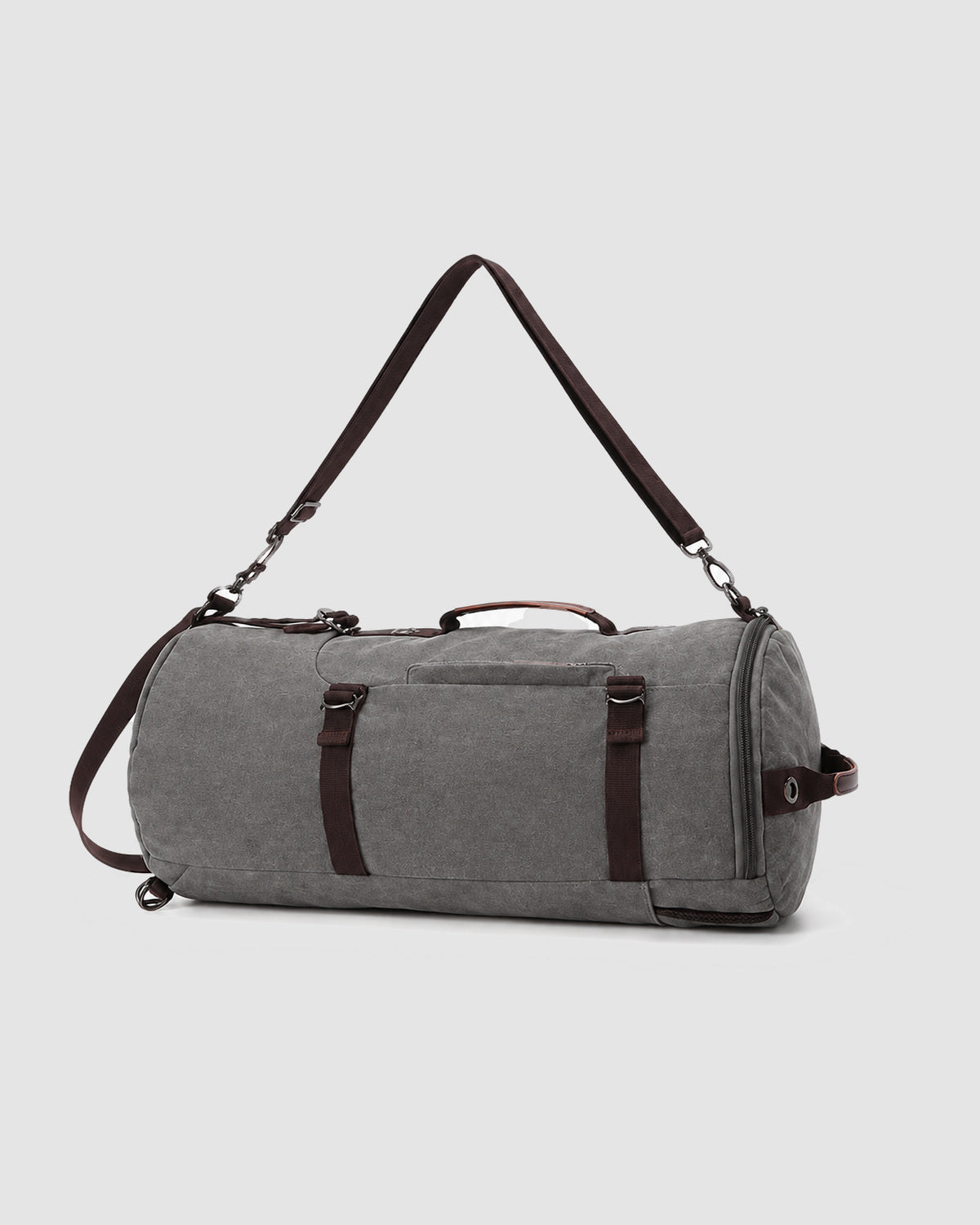 Herren Reisetasche aus Canvas, auch als Rucksack – Grau